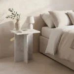 Beijing wit marmeren bijzettafel - 35x35x50 cm - Afbeelding 5