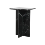 Shanghai zwart marmeren bijzettafel - 35x35x50 cm