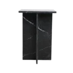 Shanghai zwart marmeren bijzettafel - 35x35x50 cm - Afbeelding 4