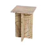 Seoel "Bizar" marmeren bijzettafel - 35x35x50 cm - Afbeelding 3