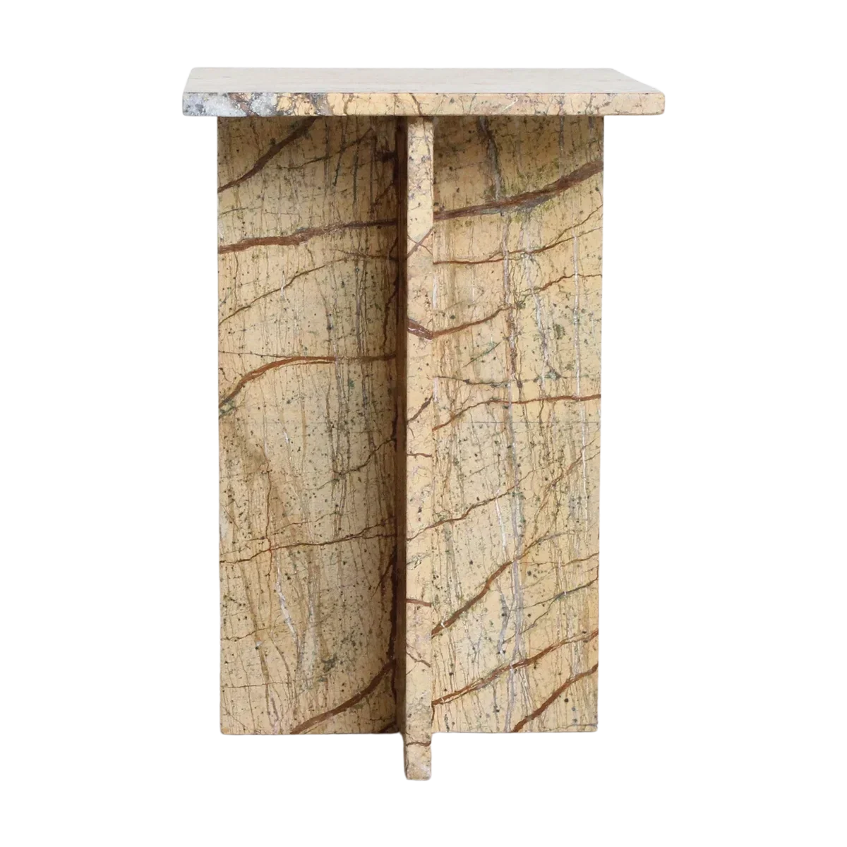 Seoel "Bizar" marmeren bijzettafel - 35x35x50 cm - Afbeelding 8
