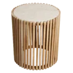 Infinity ronde marmeren bijzettafel - Afbeelding 3