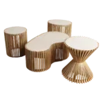 Infinity ronde marmeren bijzettafel - Afbeelding 8