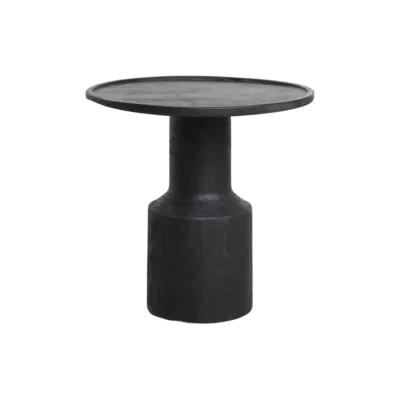 Nero teakhouten bijzettafel Midnight - zwart