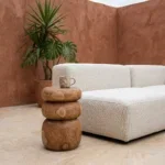 Tao teakhouten bijzettafel/kruk - 30x30x45 cm - Afbeelding 6