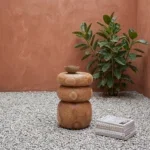 Tao teakhouten bijzettafel/kruk - 30x30x45 cm - Afbeelding 8