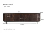Noor Walnut 210cm - Afbeelding 4