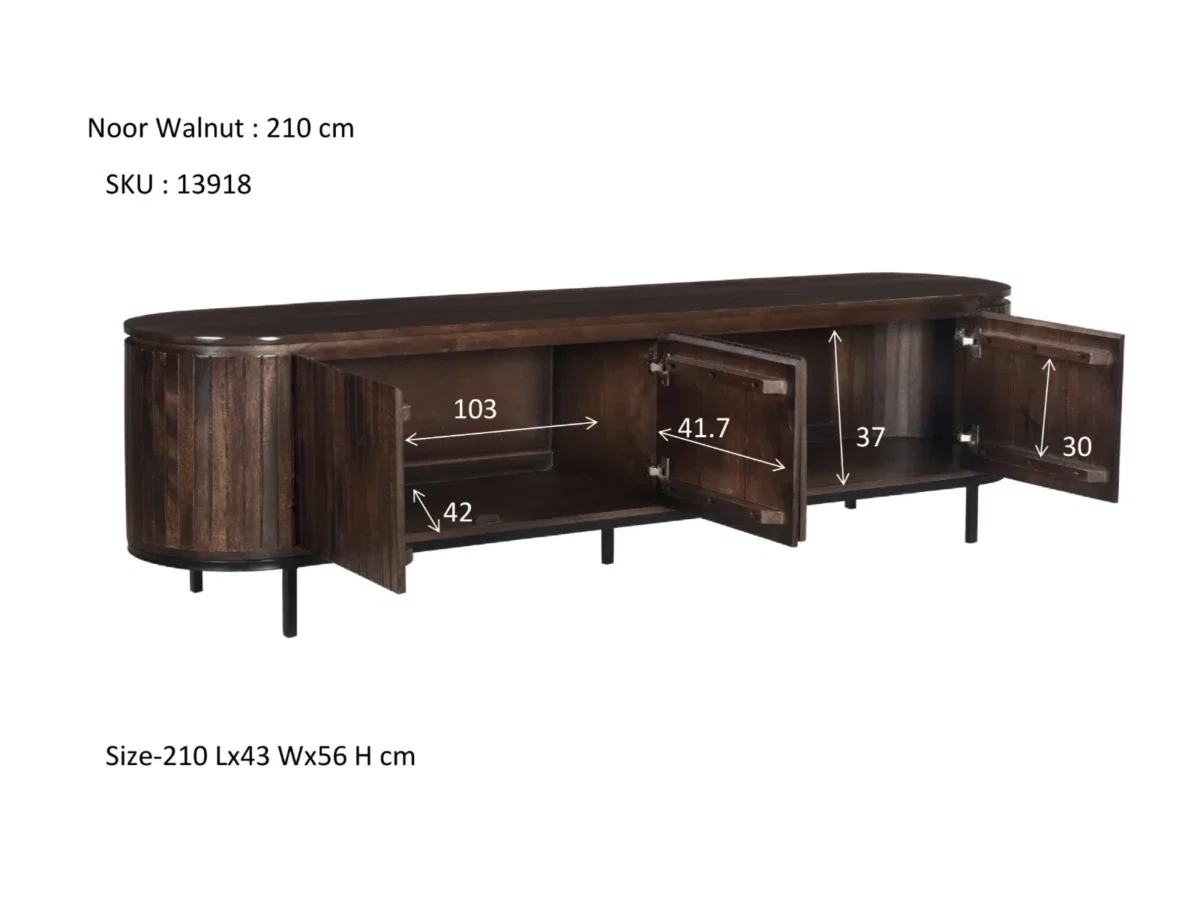 Noor Walnut 210cm - Afbeelding 5