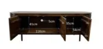Noor Walnut 170cm - Afbeelding 4