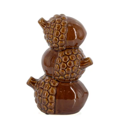 Aardewerk Ornament Wintercone Bruin eikel | 13,5x9x19,5cm