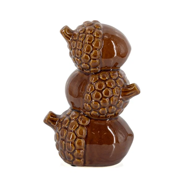 Aardewerk Ornament Wintercone Bruin eikel | 13,5x9x19,5cm