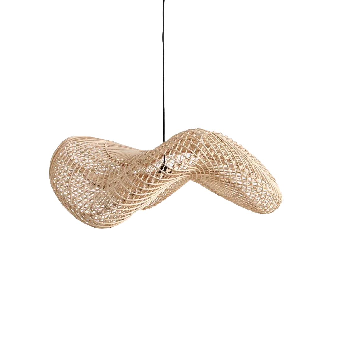 LIRA00914-0-1.webp Wave rotan hanglamp L - Ø 71x26 cm - Afbeelding 1