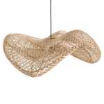 Wave rotan hanglamp L - Ø 71x26 cm - Afbeelding 3
