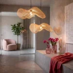 Wave rotan hanglamp L - Ø 71x26 cm - Afbeelding 5