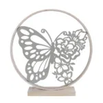 Ornament vlinder hout landelijk - 36x36x6