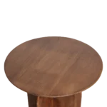Bullnose mangohouten bijzettafel cross Ø 50 cm - Afbeelding 5