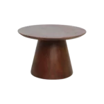 Bullnose mangohouten bijzettafel cone Ø 55 cm