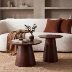 Bullnose mangohouten bijzettafel cone Ø 55 cm - Afbeelding 4