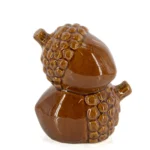 Aardewerk Ornament Wintercone Bruin eikel | 12,5x9x14,5cm