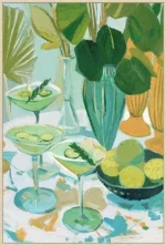 Canvas incl. lijst 60x90cm Handgeschilderd 'Borrel 1'