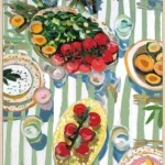 Canvas incl. lijst 60x90cm Handgeschilderd 'Picknick 1'