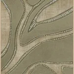 Canvas incl. lijst 70x140cm Handgeschilderd 'Golven groen'