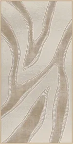 Canvas incl. lijst 70x140cm Handgeschilderd 'Golven wit'