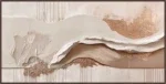 Canvas incl. lijst 70x140cm Handgeschilderd 'Witte golf'