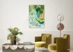 Canvas incl. lijst Handgeschilderd 'Borrel 1'