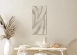 Canvas incl. lijst Handgeschilderd 'Golven wit'