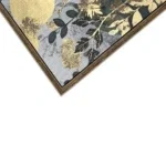 Canvas incl. lijst Handgeschilderd Gouden bloemen