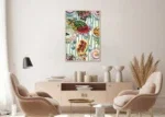 Canvas incl. lijst Handgeschilderd 'Picknick 1'