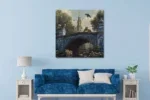 Glasschilderij Blauwe brug 2