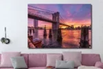 Glasschilderij Brooklyn Bridge NYC