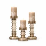 Glazen kandelaar Luster brown - Set van 3