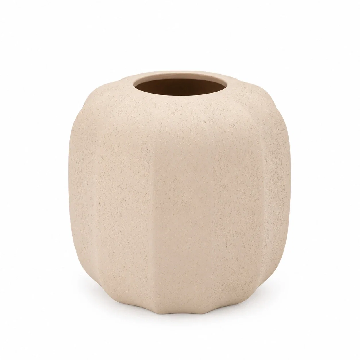Vaas aardewerk sand - 23x23x25cm Vaas aardewerk sand - 23x23x25cm