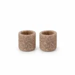 Waxinelicht houder sparkly taupe - set van 2