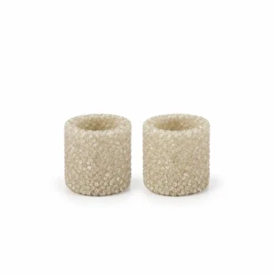 Waxinelichthouder sparkly sand - set van 2