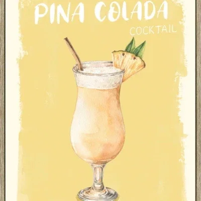 Canvas incl. lijst 30x40cm 'Pina colada'