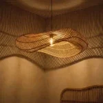 Wave  rotan hanglamp XL - Ø90x22 cm - Afbeelding 4