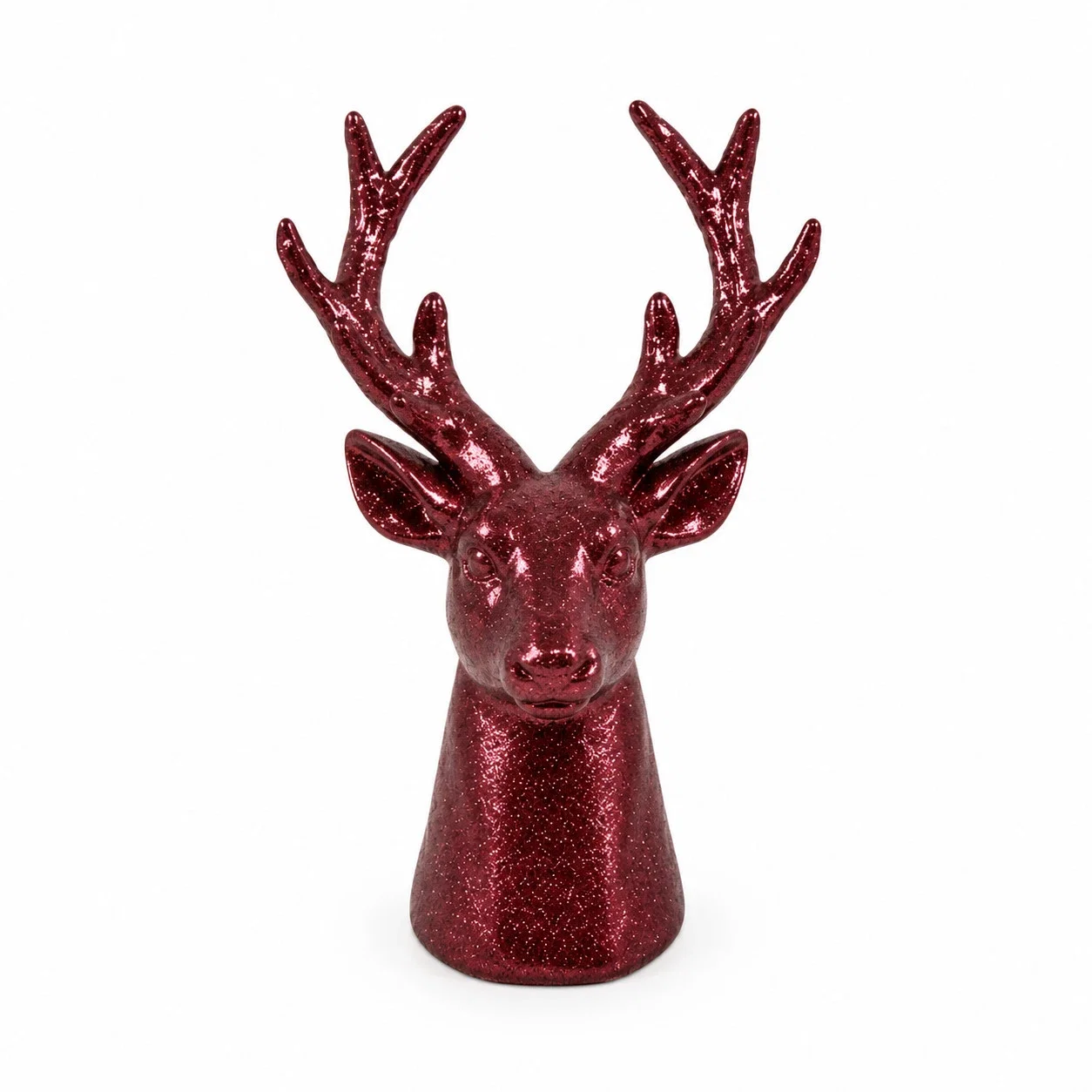 X-mas glitter rendier burgundy paars - 14x11,5x23CM X-mas glitter rendier burgundy paars - 14x11,5x23CM