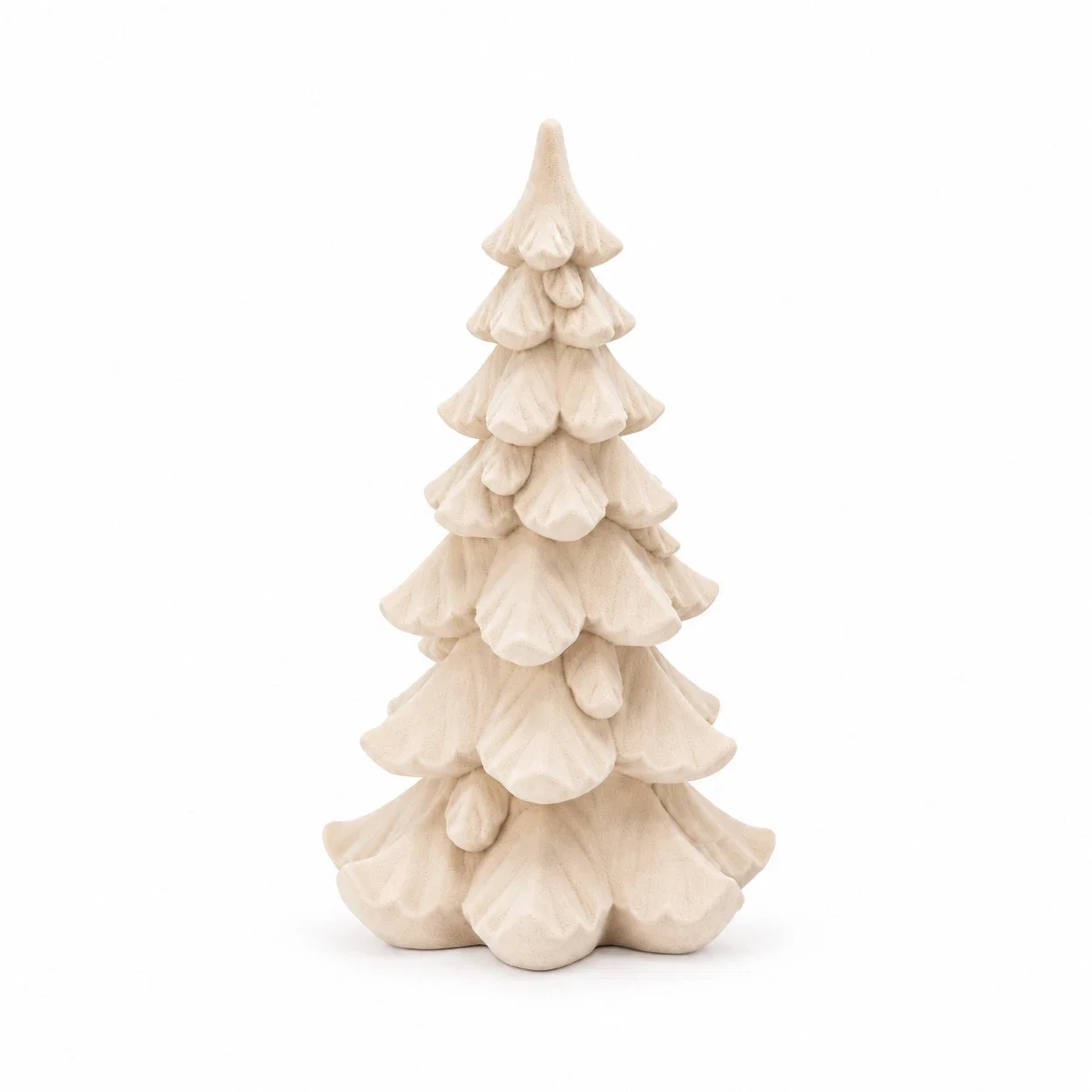 X-mas velvet kerstboom beige - 15x15x25cm X-mas velvet kerstboom beige - 15x15x25cm
